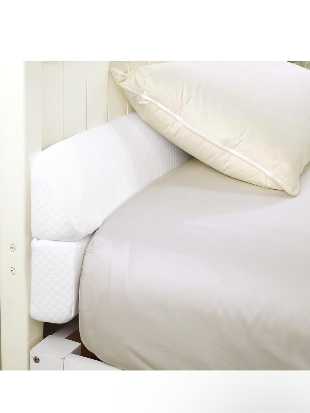 Foldable White Headboard Gap (0-7”) Wedge Foam Pillow King Size (76”x6”x6”) New
